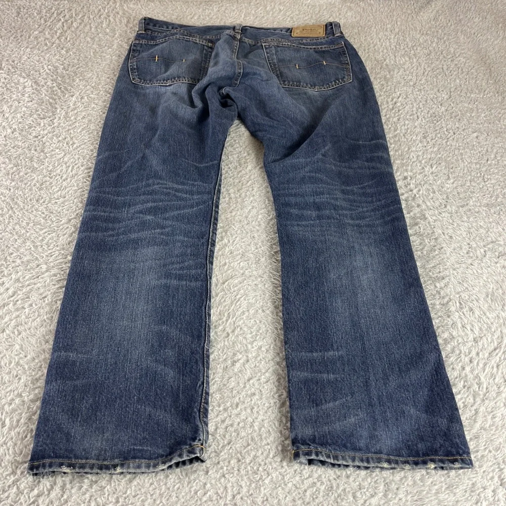 Polo Ralph Lauren Authentic Dungarees Mens 36x30 Blue Straight Leg Denim Jeans